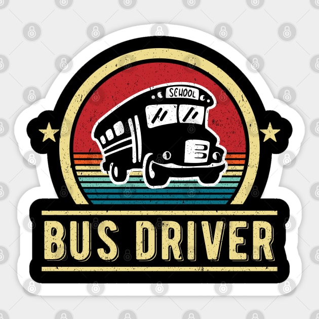 Bus Driver Vintage Sticker by FabulousDesigns